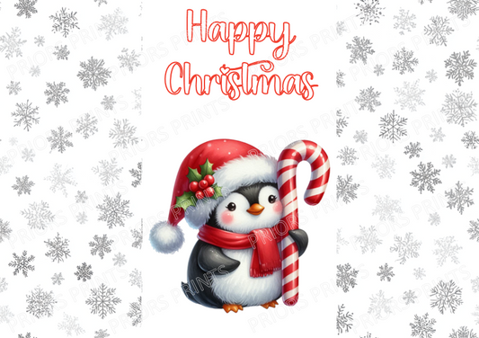 Cute Penguin Christmas Chocolate Bar Wrapper