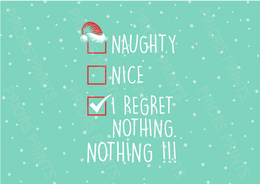 Naughty List Christmas Chocolate Bar Wrapper