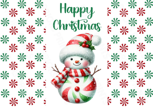 Red & Green Christmas Chocolate Bar Wrapper