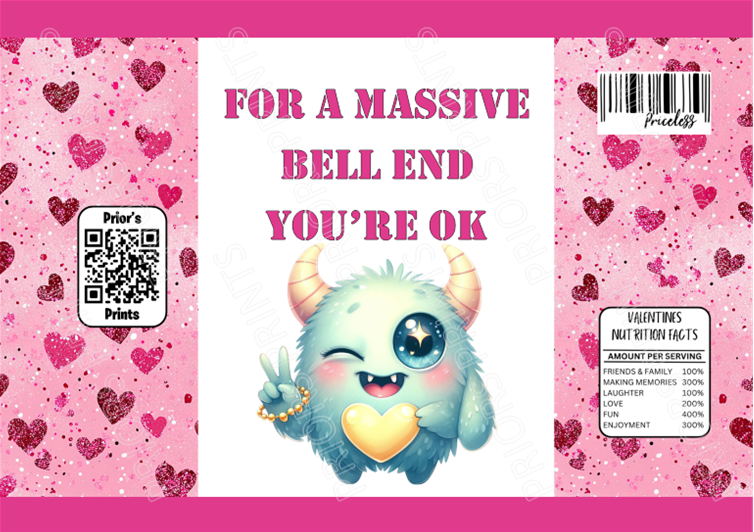 Offensive Valentines Treat Packets 1 (Medium Sized)