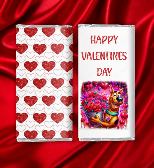 Scooby Doo Valentines Chocolate Bar Wrapper