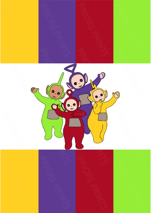 Teletubbies Chocolate Bar Wrapper- Plain (No Text)