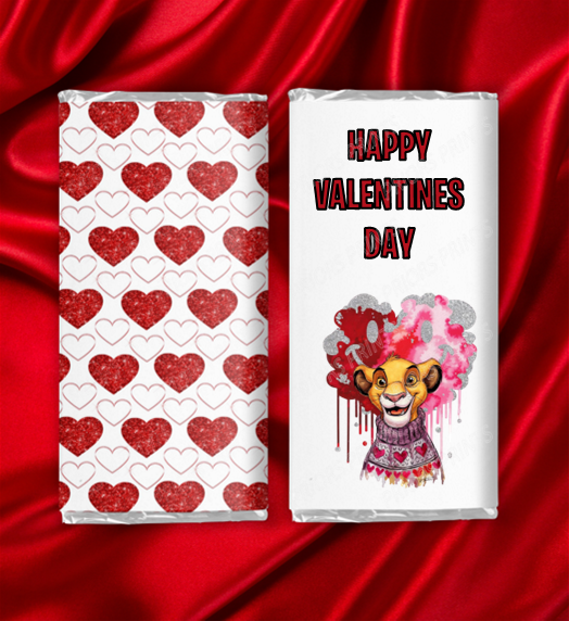 Simba Valentines Chocolate Bar Wrapper