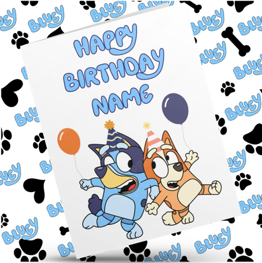 Bluey Personalised Birthday Card