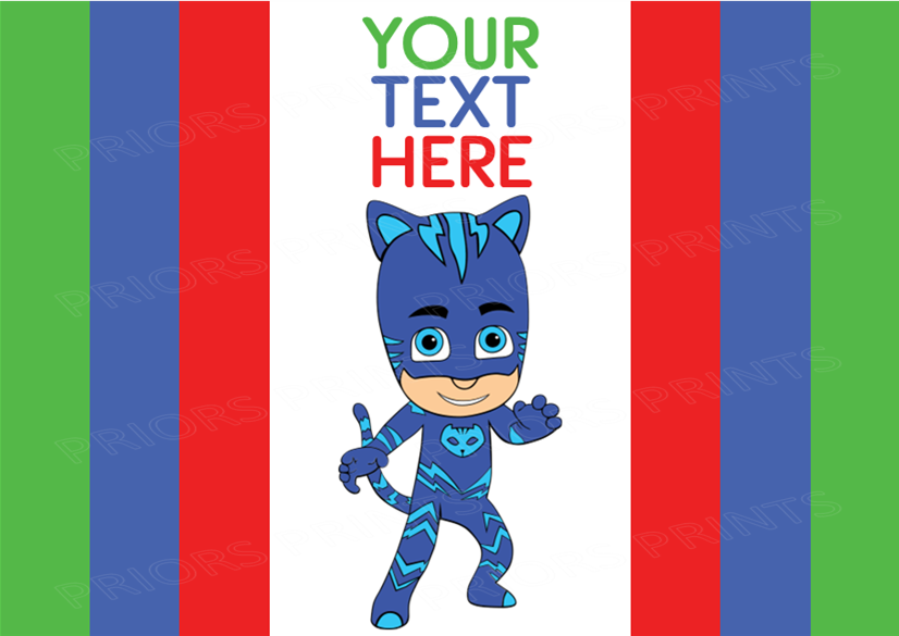 PJ Mask Chocolate Bar Wrappers- To add own Text