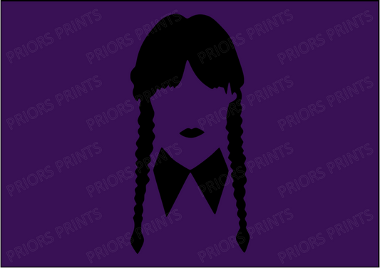 Wednesday Adams Chocolate Bar Wrapper- Plain (No Text)