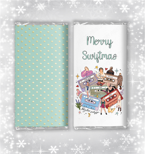 Taylor Swift Christmas Chocolate Bar Wrapper