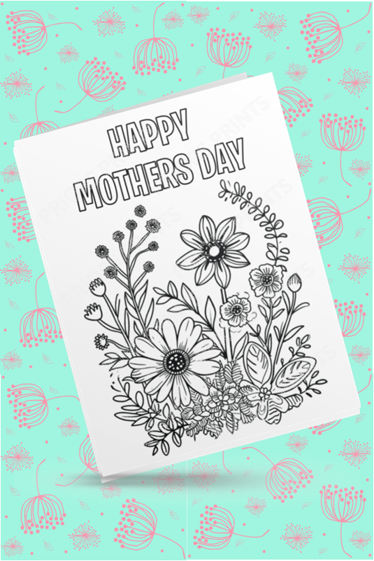 Colour Your Own Mothers Day Cards Cards