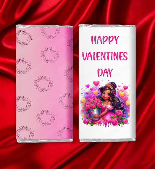 Princess Valentines Chocolate Bar Wrapper