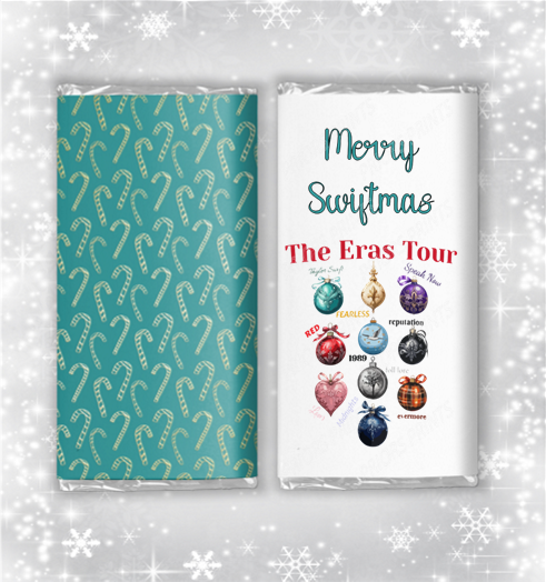 Taylor Swift Christmas Chocolate Bar Wrapper