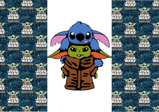 Yoda & Stitch Chocolate Bar Wrapper- Plain (No Text)