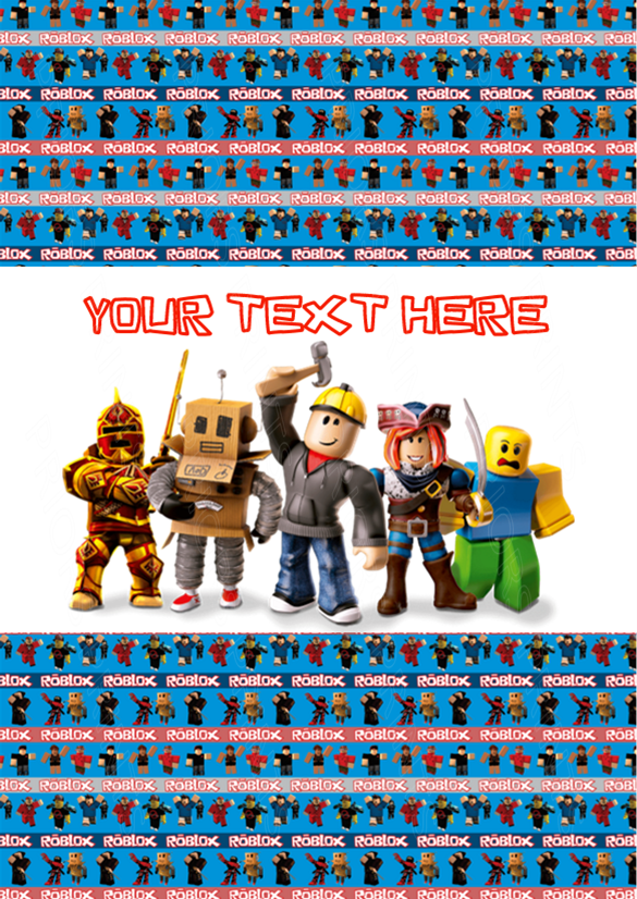 Roblox Chocolate Bar Wrappers- To add own Text
