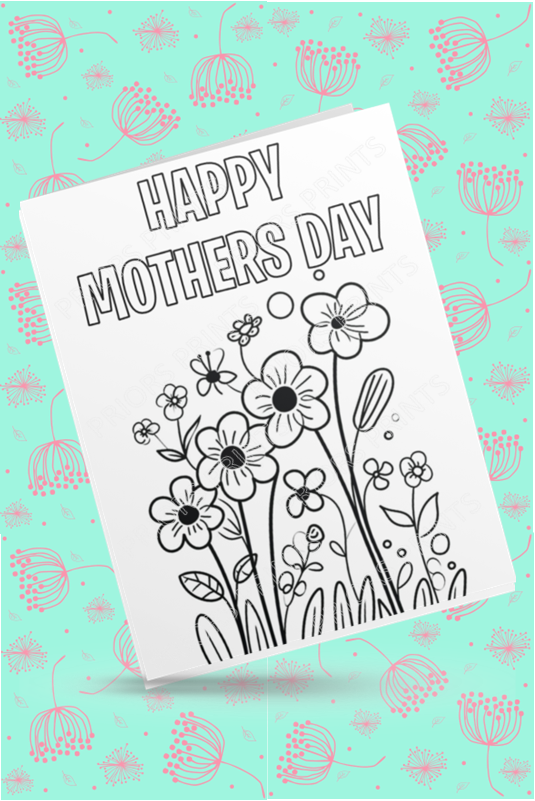 Colour Your Own Mothers Day Cards Cards