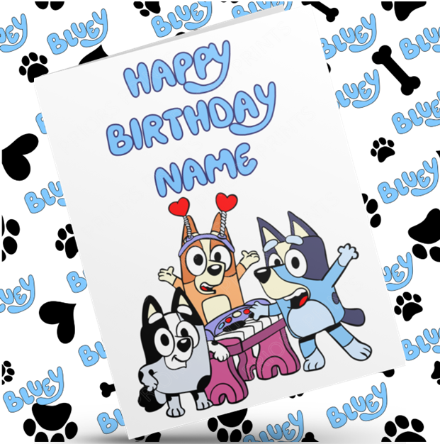Bluey Personalised Birthday Card