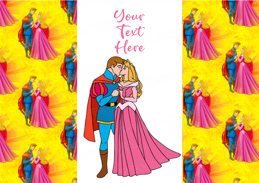 Sleeping Beauty Chocolate Bar Wrappers- To add own Text