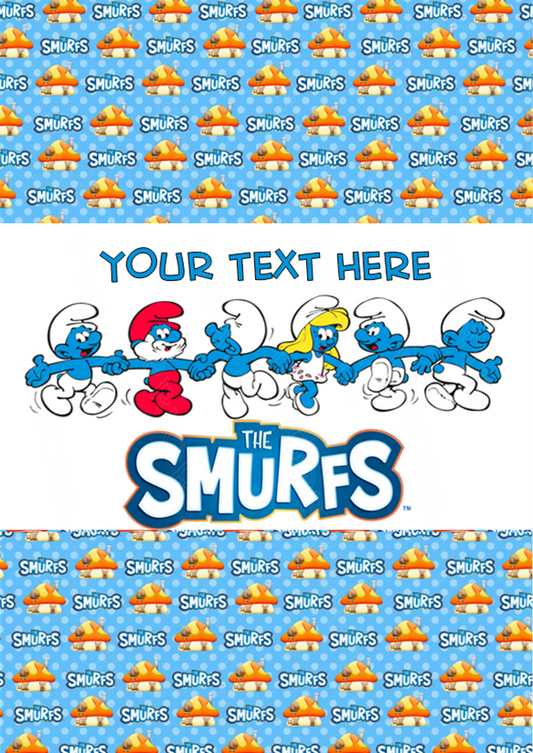 Smurfs Chocolate Bar Wrappers- To add own Text
