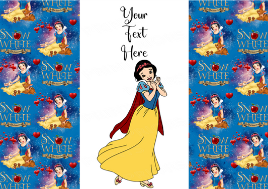Snow White Chocolate Bar Wrappers- To add own Text