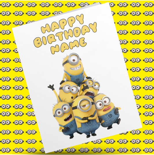 Minions Personalised Birthday Card