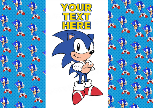 Sonic Chocolate Bar Wrappers- To add own Text