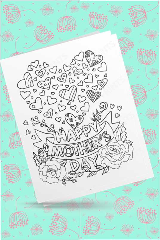 Colour Your Own Mothers Day Cards Cards