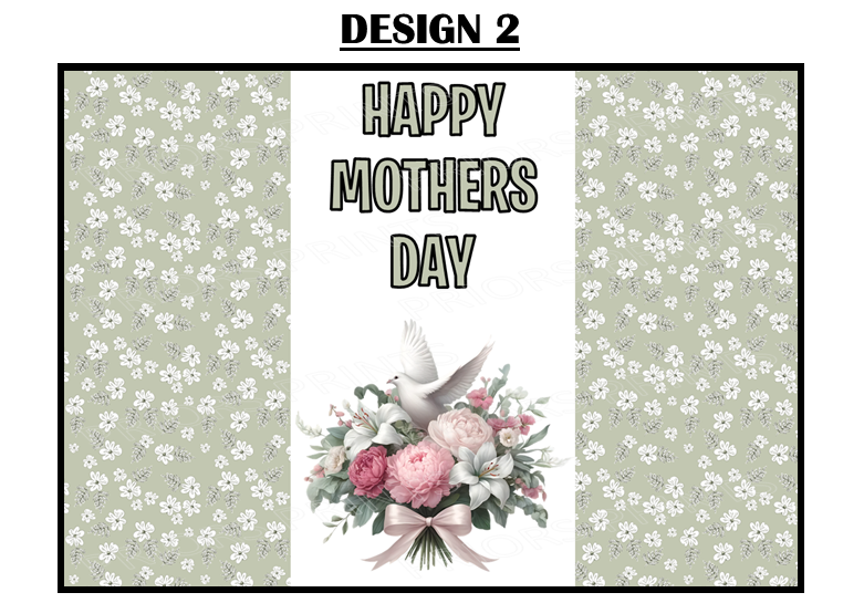 Mothers Day Flowers Chocolate Bar Wrappers