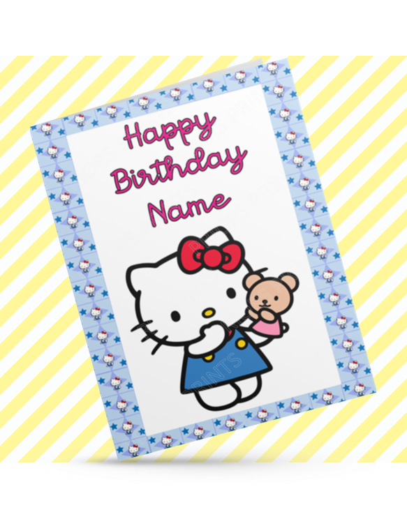 Hello Kitty Personalised Birthday Card