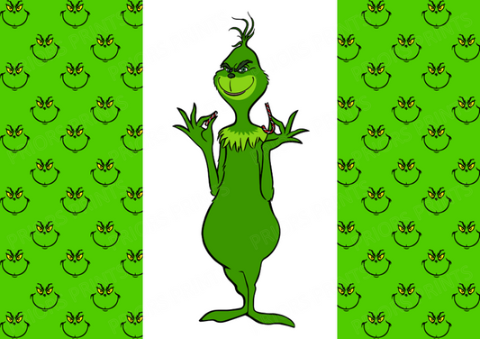 Grinch Chocolate Bar Wrapper- Plain (No Text)