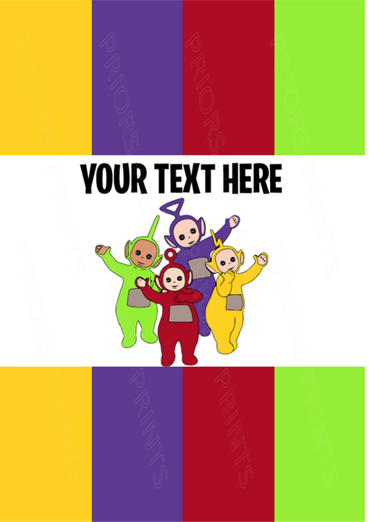 Teletubbies Chocolate Bar Wrapper- To add own Text