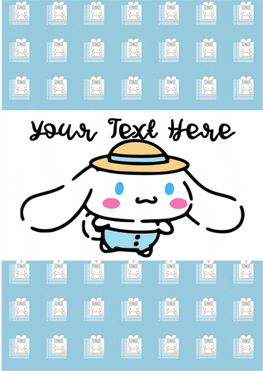 Cinnamoroll Chocolate Bar Wrappers- To add own Text