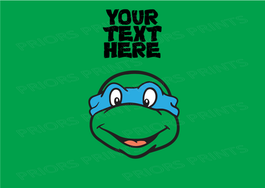 Turtle Face Chocolate Bar Wrappers- To add own Text