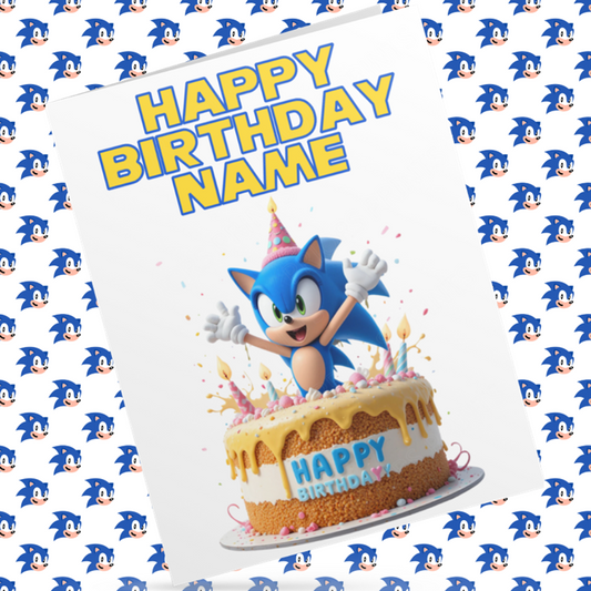 Sonic The Hedgehog Personalised Birthday Cards