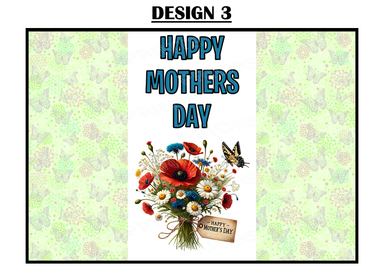 Mothers Day Flowers Chocolate Bar Wrappers