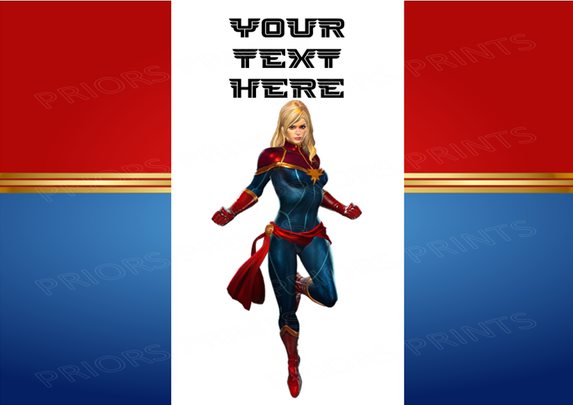 Wonder Woman Chocolate Bar Wrapper- To add own Text