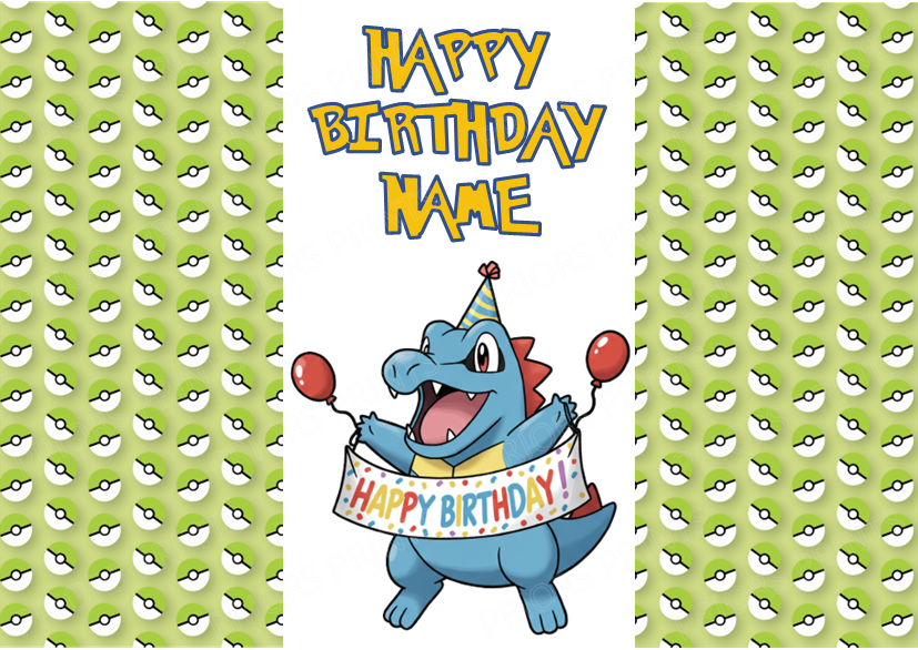 Pokemon Personalised Birthday Chocolate Bar Wrapper