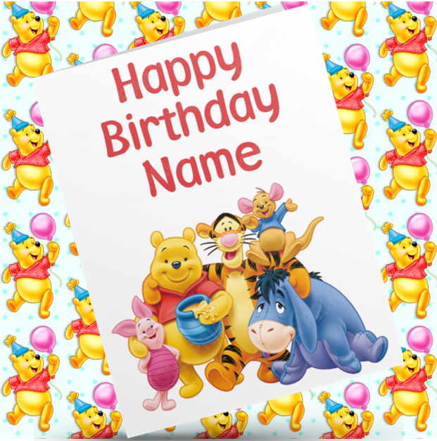 Winnie The Pooh Personalised Birthday Card