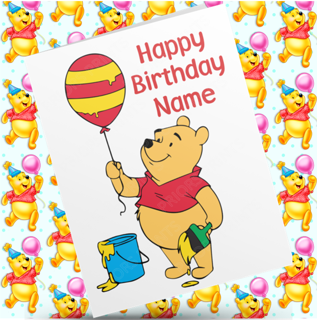 Winnie The Pooh Personalised Birthday Card