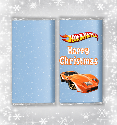 Hot Wheels Christmas Chocolate Bar Wrapper
