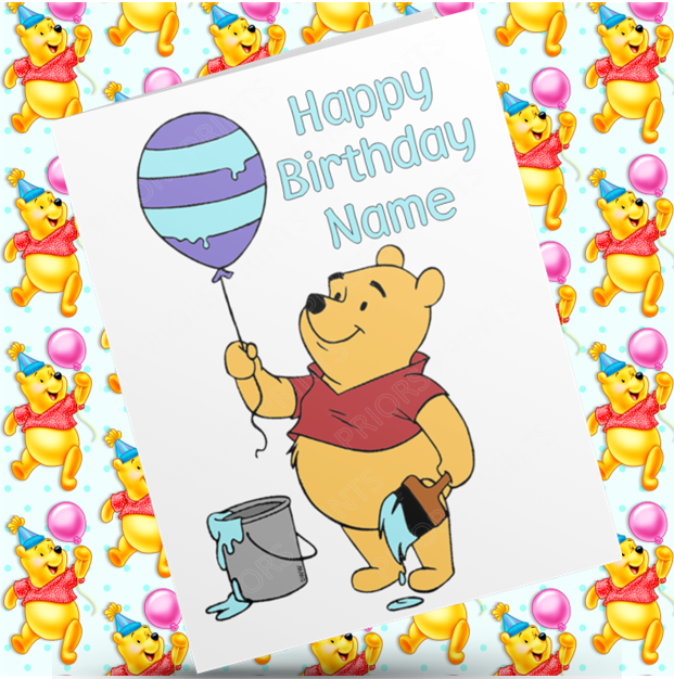 Winnie The Pooh Personalised Birthday Card