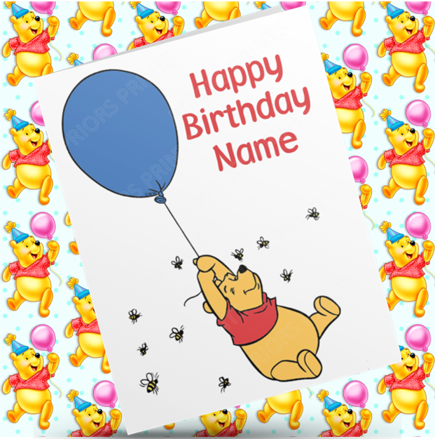 Winnie The Pooh Personalised Birthday Card