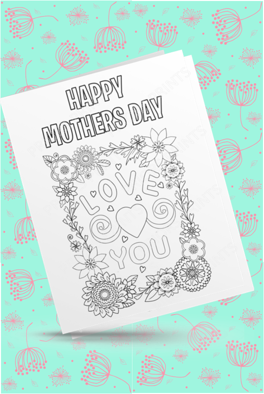 Colour Your Own Mothers Day Cards Cards