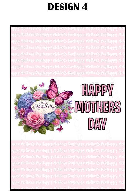 Mothers Day Flowers Chocolate Bar Wrappers