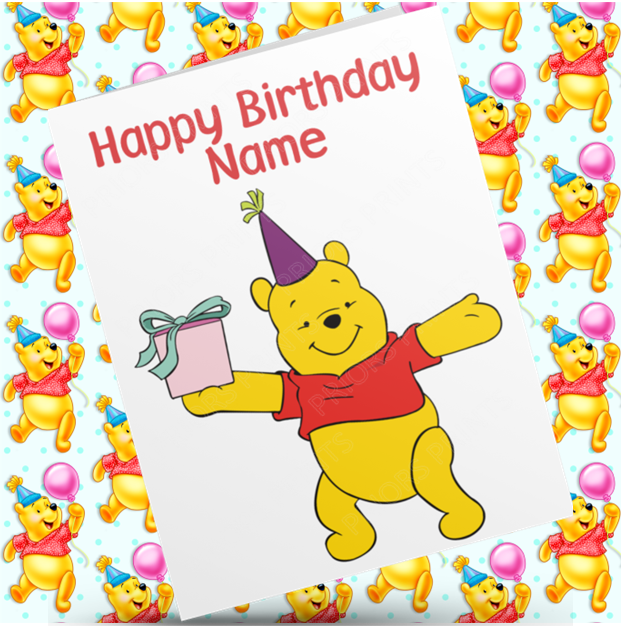 Winnie The Pooh Personalised Birthday Card