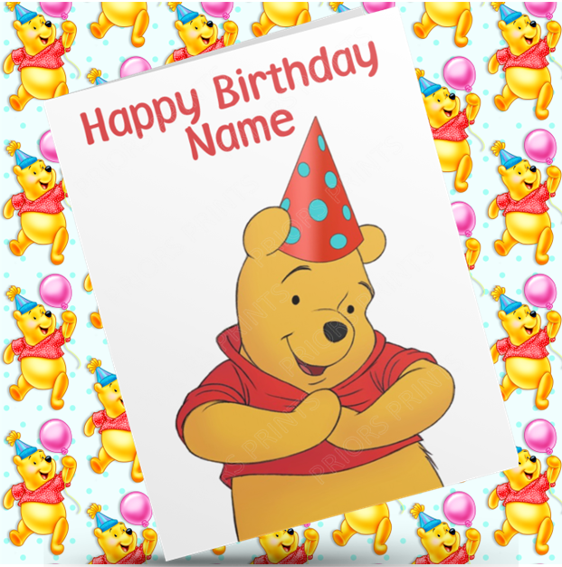 Winnie The Pooh Personalised Birthday Card