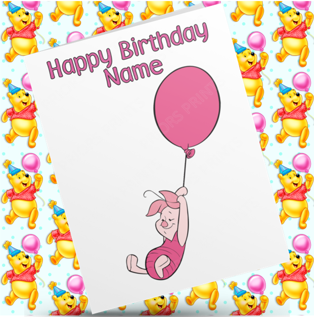 Winnie The Pooh Personalised Birthday Card