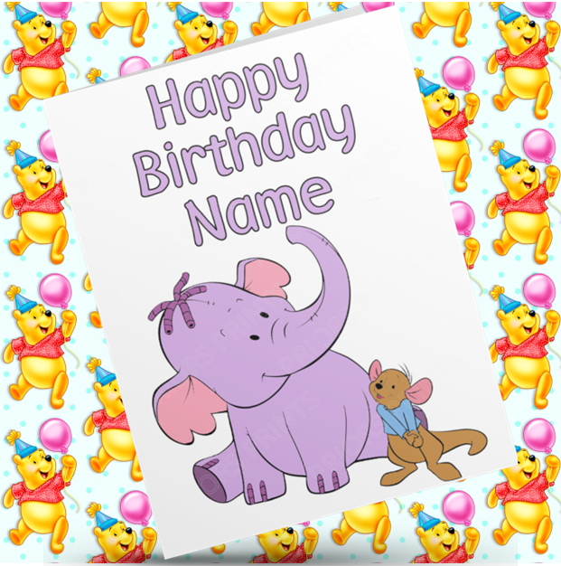 Winnie The Pooh Personalised Birthday Card