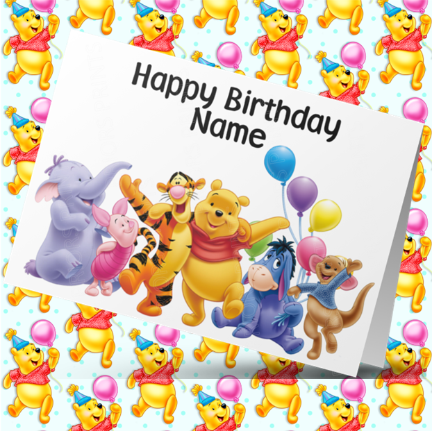 Winnie The Pooh Personalised Birthday Card