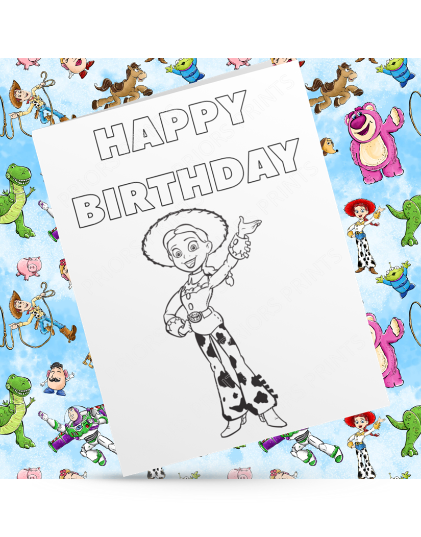 Toy Story Colour Your Own Birthday Card