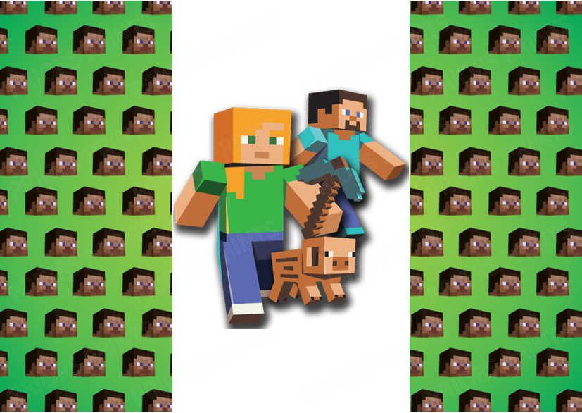 Minecraft Chocolate Bar Wrapper- Plain (No Text)