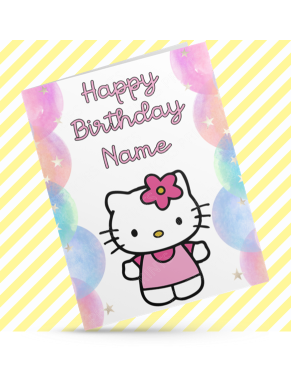 Hello Kitty Personalised Birthday Card