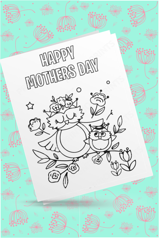 Colour Your Own Mothers Day Cards Cards